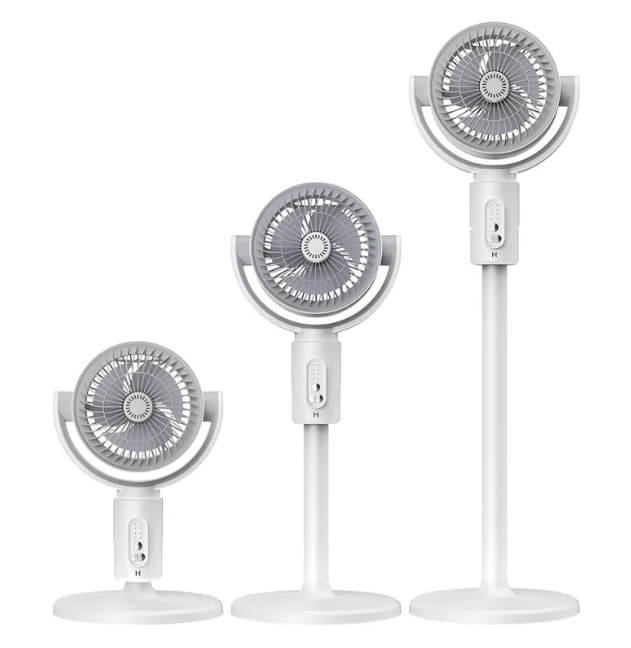Air Circulator Fan with Remote Control & 3D Oscillation, USB Rechargeable
