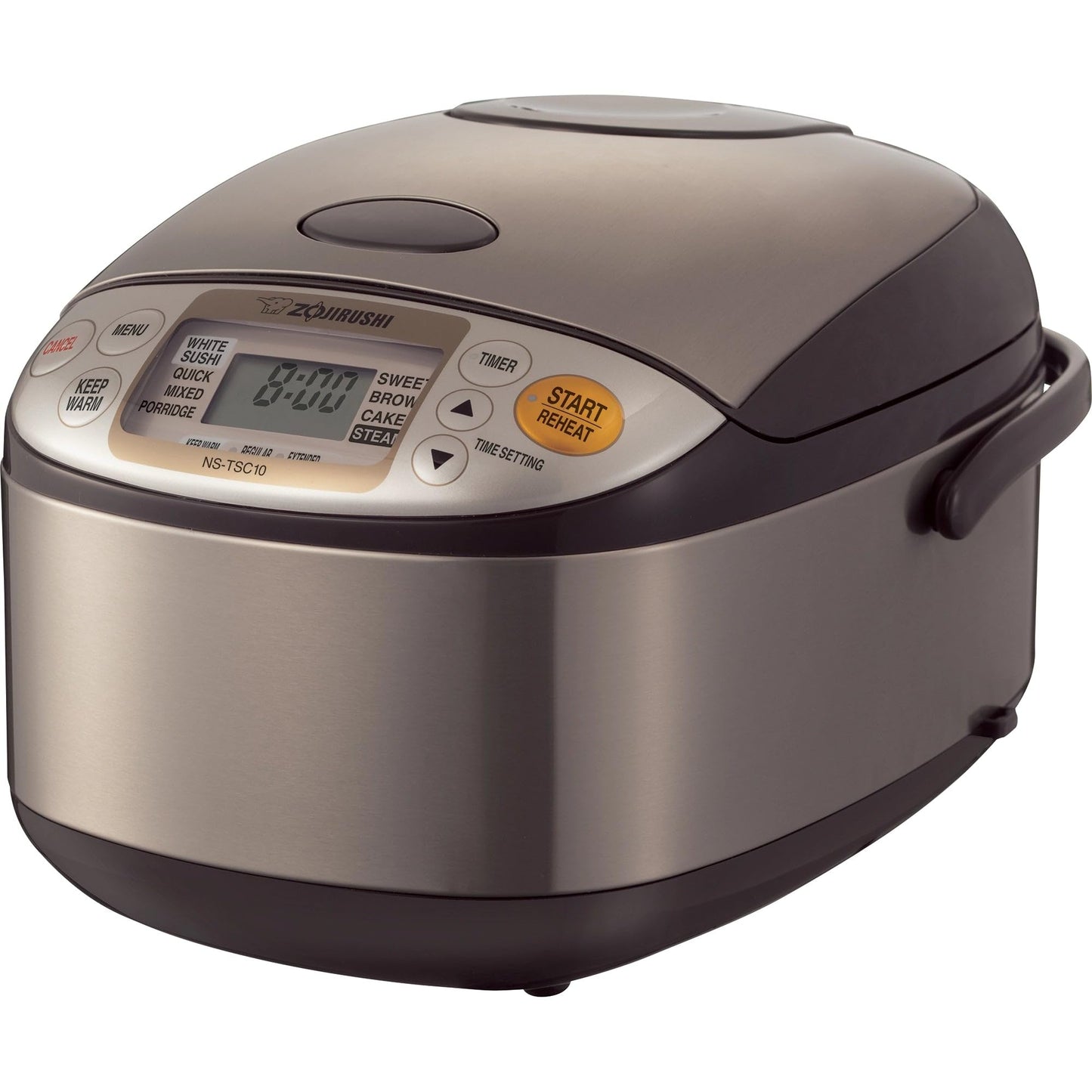 Zojirushi NS-TSC10 Micom Rice Cooker and Warmer 5.5 Cup Stainless/Brown